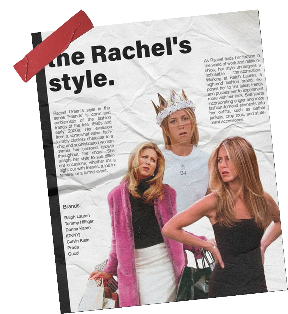 Magazine clipping headed the Rachel's style